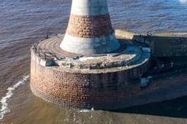 The damage at Roker Pier.
