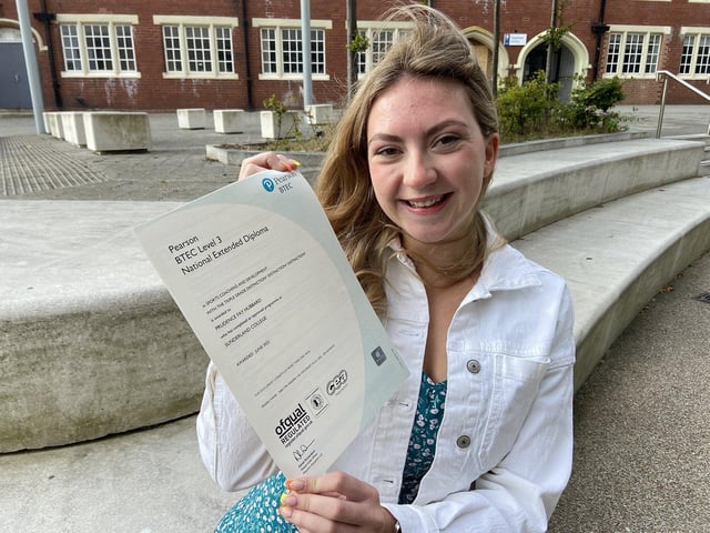 Pru Hubbard got a distinction* on her Sports Coaching and Development Course, despite seeing her time at Sunderland College disrupted by Covid.
Picture by FRANK REID