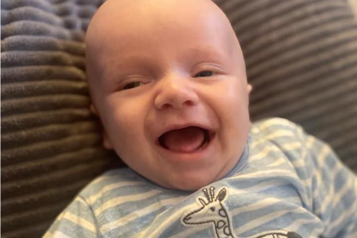 Jade Myers, said: "Blaine Johnson, born 10/12/2020, 7lbs 14oz."
