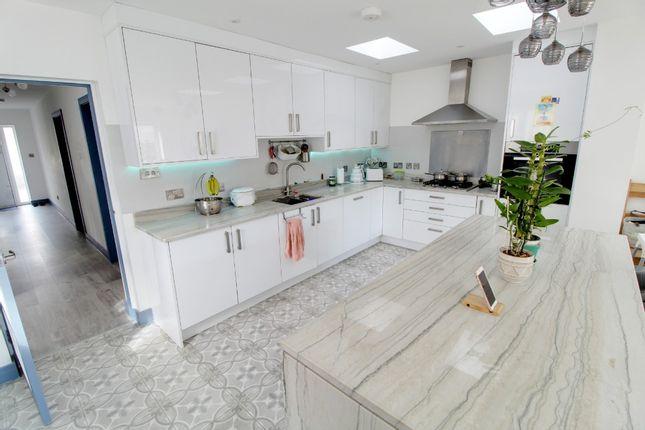 Described as an “ultra modern” property, this home features an entirely glass wall with views into the garden, large kitchen with island and marble worktops, and four bedrooms. First listed in October 2020, the price of this property has been reduced three times. Most recently it was reduced by £25,000 at the end of December. Currently available for offers in the region of £325,000.