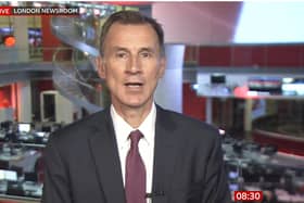 Jeremy Hunt speaking to the BBC.