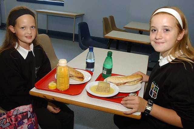 Lunchtime at Houghton Kepier School in 2006 but are you in the picture?