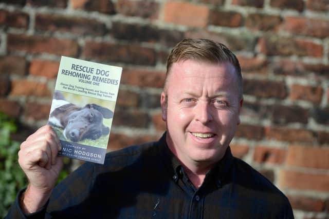 The book offers handy tips for training rescue dogs