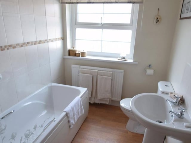 An ensuite bathroom.