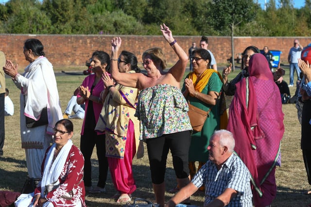Dancing at the Bollywood Spectacular at the Town Moor Stage during the Tall Ships Sunderland 2018 event. Were you there?