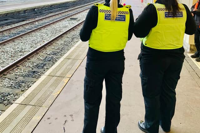 Police Community Support Officers (PCSOs) patrol the Metro network.