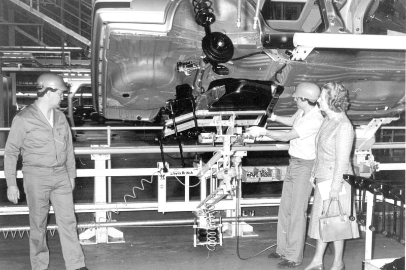 Another picture from Mrs Thatcher's visit to Nissan in 1986.