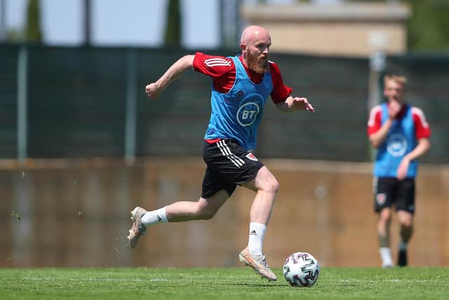 LAGOS, PORTUGAL - MAY 29: Jonny Williams of Wales during a Wales Training Session on May 28, 2021 in Lagos, Portugal. (Photo by Fran Santiago/Getty Images)