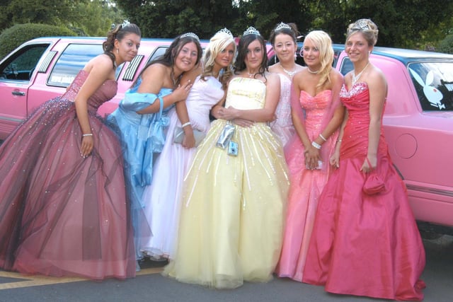 The Red House School prom at Ramside Hall in Durham - and this pink limo was the fantastic form of transport for these students in 2007.
