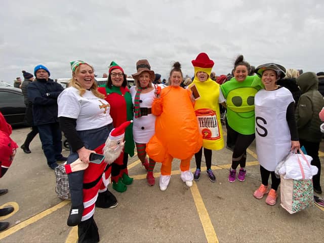 Some of the fancy dress costumes worn by swimmers at the last Boxing Day dip.