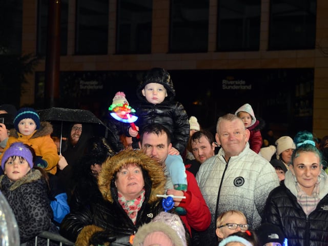 People turned out despite the terrible weather.