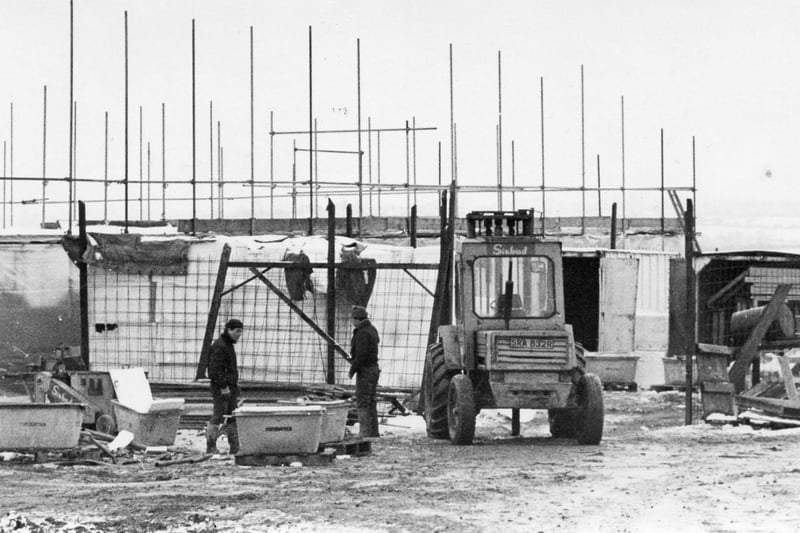 Construction of Britannia Park - which ater became The American Adventure