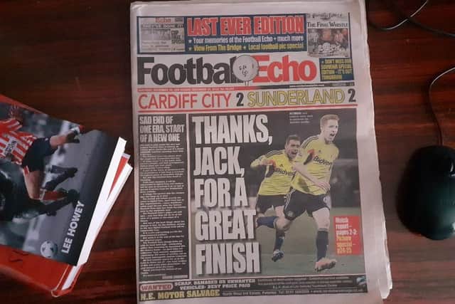 December 28, 2013 saw this, the last Football Echo ... until now.