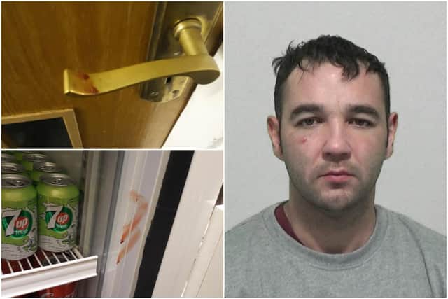 Images shared by Northumbria Police following a court hearing where Karl Hogg admitted burgling Houghton Comrades Club and Houghton Snooker Club.