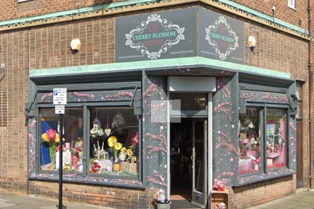 Cherry Blossom Florists on the corner of Cleveland Road and Ewesley Road has a 4.7 rating from 34 Google reviews.