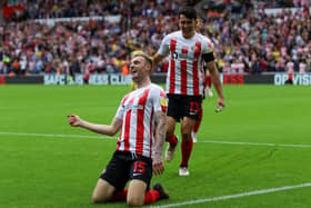 Carl Winchester celebrates his latest Sunderland goal