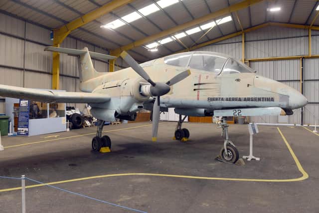 This Argentinian Pucara attack aircraft, which was also used in the Falklands, is on display too.