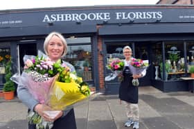 Ashbrooke Florists Michaela Barry and Melanie Pickersgill prepare for reopening the shop