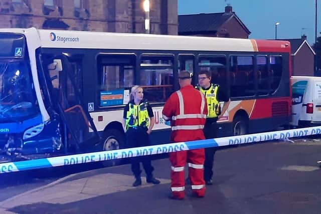 Emergency services remain at the scene.