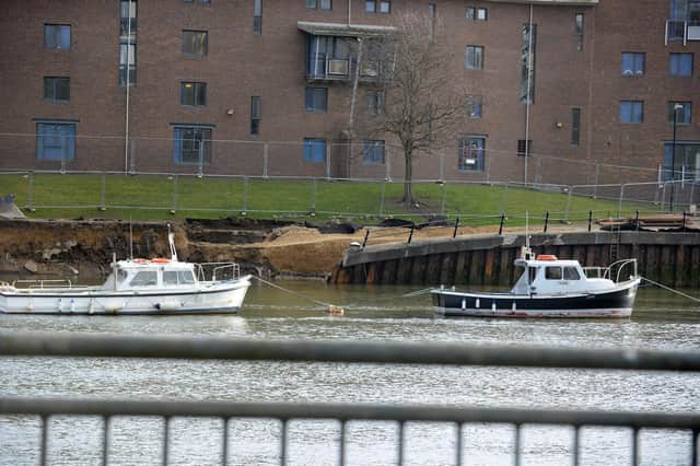 Sunderland City Council expects a further 25 metre section of footpath and piling to fall into the River Wear.