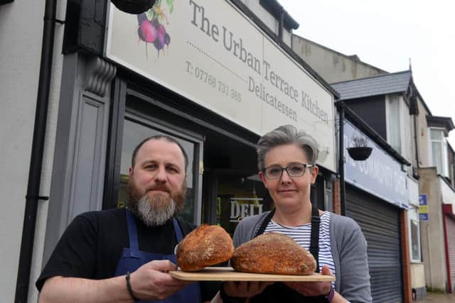 Traders spotlight at St Luke's Terrace, Pallion during third lockdown. Michael and Zoe Jameson from The Urban Terrace Kitchen.