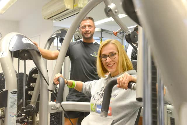 Kathryn Forte and Paul Mooney are now taking fitness sessions at Ashbrooke Sports Club. Sunderland Echo image.