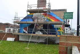 A mural paying tribute to Captain Sir Tom Moore has been commissioned on the side of a Pallion house.