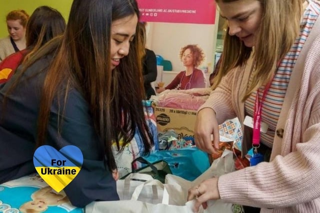 13 Doing their bit
Students from the University of Sunderland's School of Medicine sorting donated items to help the people of Ukraine.