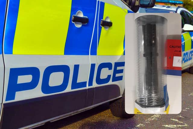 This Taser disguised as a torch was seized after police were called to a bar in Ryhope Village following concerns a man was acting suspiciously.