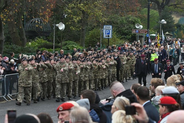 The Sunderland Remembrance Day Service and Parade, this morning.