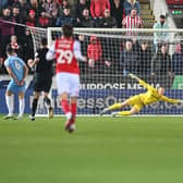 Ollie Rathbone fires Rotherham into an early lead against Sunderland
