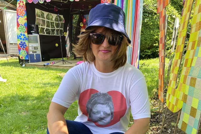 Care home manager Amanda Morris dressed up as Lewis Capaldi for the event.
