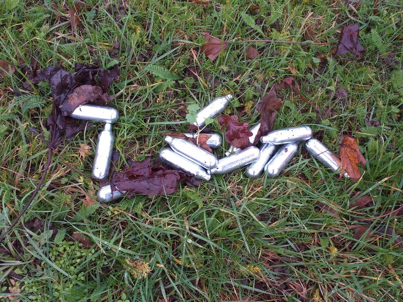 Litter left on Sandall Park.