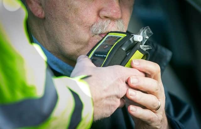 A police breath test