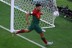 Goncalo Ramos starred for Portugal at the World Cup and has been linked with a move to the Premier League (Photo by ADRIAN DENNIS/AFP via Getty Images)