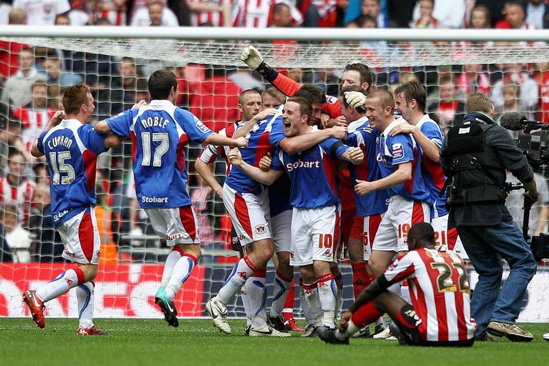 Carlisle beat Brentford in 2011 having lost in the final the year prior, and finished in the middle of League One after lifting the trophy for the second time.