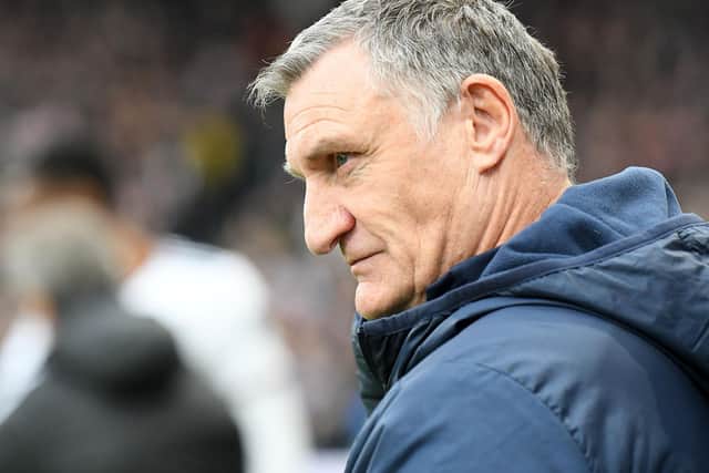 Sunderland head coach Tony Mowbray.