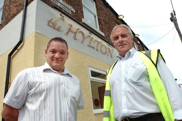 The refurbished Hylton was pictured in 2007 with landlord Lee Quinn and project manager Derek Wilson also photographed.