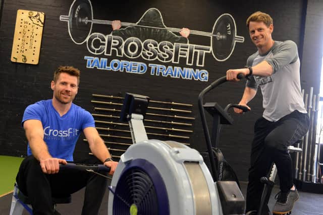Stroke survivor John-Lee Lydon is hosting an annual event in aid of the Stroke Association with business partner Michael Williamson (R) at their Crossfit Tailored Training gym.