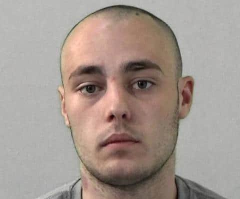 Rutherford, 21, of Eglesfield Road, Sunderland, pleaded guilty to affray and having an article with a blade or point and was was sentenced to 15 months imprisonment