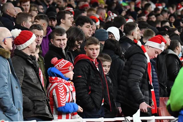 Sunderland fans at the Emirates Stadium