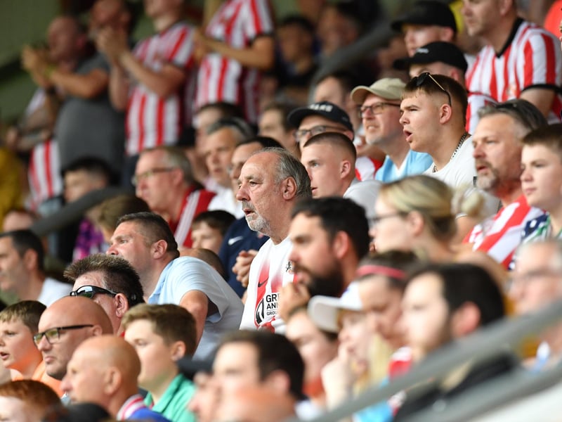 Sunderland fans away from home against Bradford City during pre-season.