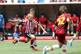Alex Pritchard playing for Sunderland against Roma.