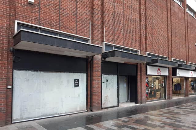 The unit in High Street West has been empty for some time