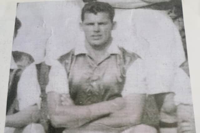 Gordon Howe during his playing days with Bicester Town FC.