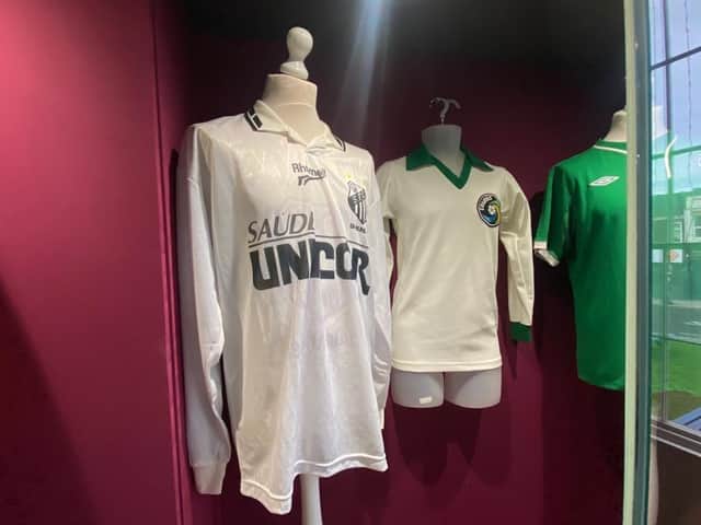 Shirts from Santos and New York Cosmos