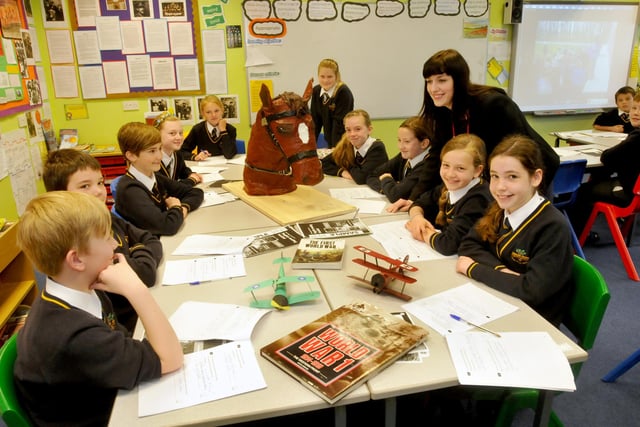 MP Bridgett Phillipson talked to students at Bernard Gilpin School about  their trip to the battlefields of the First World War in 2014.