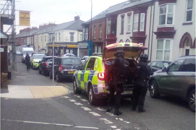 Armed Police attended the scene.