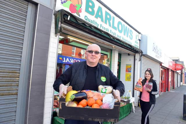 Barlow's Fruit and Veg Kevin Barlow and daughter Sophie Barlow