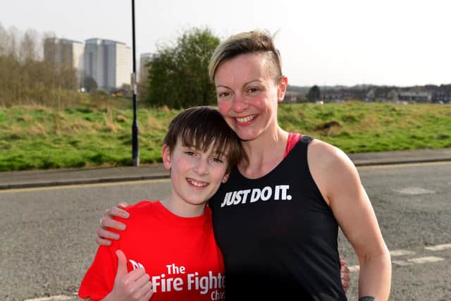 William Young, 11, with his mum Vicky Haswell. Picture by Frank Reid